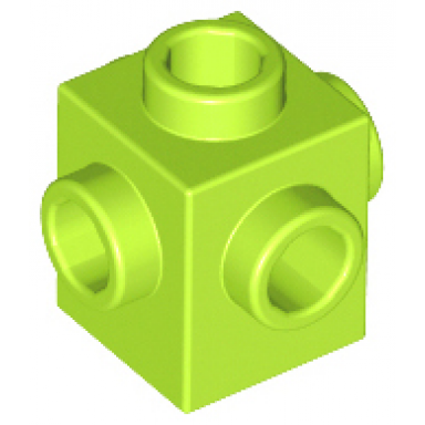 lime brick modified 1 x 1 with studs on 4 sides