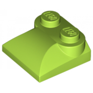 lime slope curved 2 x 2 x 2 3 with 2 studs and curved sides