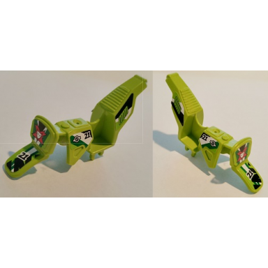 lime motorcycle fairing dirt bike with world racers team extreme logo 21 and exhaust pattern stickers - set 8896