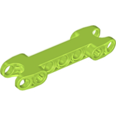 lime technic axle and pin connector 2 x 7 with 2 ball joint sockets rounded ends