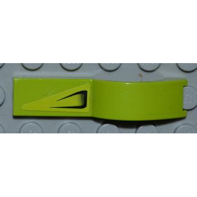 lime vehicle mudguard 1 x 4 1 2 with air vent on lime background pattern model left side sticker - set 8186