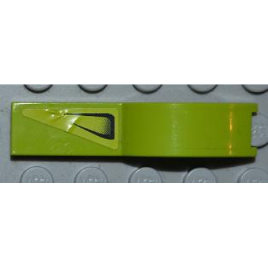 lime vehicle mudguard 1 x 4 1 2 with air vent on lime background pattern model right side sticker - set 8186