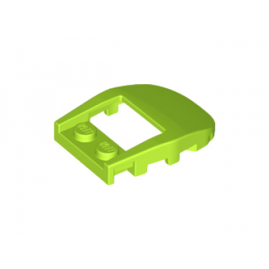 lime wedge 4 x 3 cut back with cutout 2 studs
