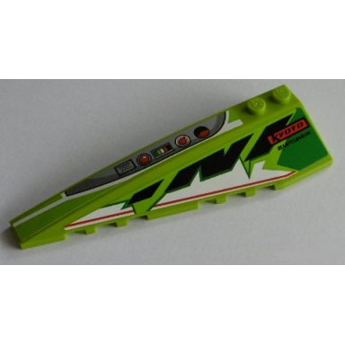 lime wedge 10 x 3 left with kyoto zuruhni and switches pattern stickers - set 8864