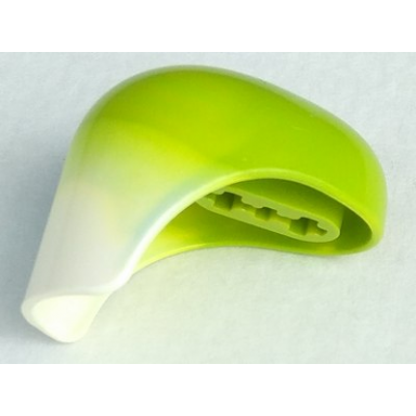 lime bionicle head connector block toa inika with marbled white pattern