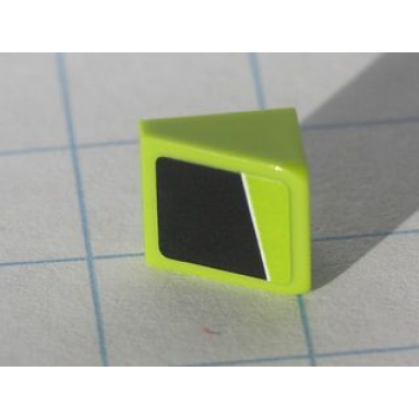 lime slope 30 1 x 1 x 2 3 with white line on lime and black pattern model right side sticker - set 8119