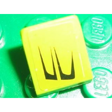 lime slope 30 1 x 1 x 2 3 with black air intake double pattern model right side sticker - set 8681