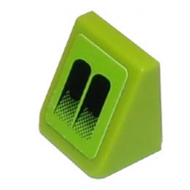 lime slope 30 1 x 1 x 2 3 with black air intake double faded pattern model right side sticker - set 8133