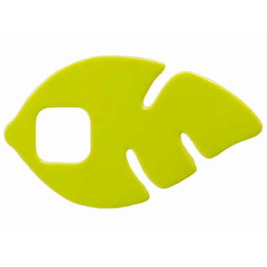 lime clikits icon accent plastic leaf 5 x 3 with cutouts