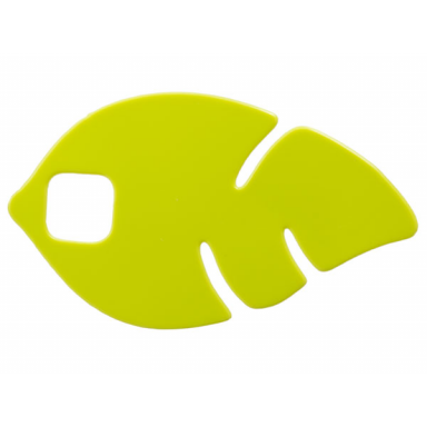 lime clikits icon accent plastic leaf 6 x 4 with cutouts