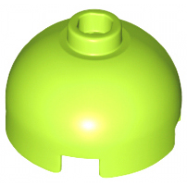 lime brick round 2 x 2 dome top
