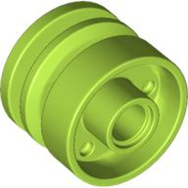 lime wheel 18mm d x 14mm with pin hole fake bolts and shallow spokes