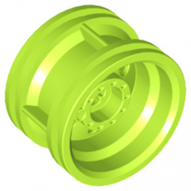 lime wheel 30.4mm d x 20mm with no pin holes and reinforced rim