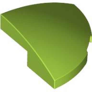 lime slope curved 2 x 2 corner round
