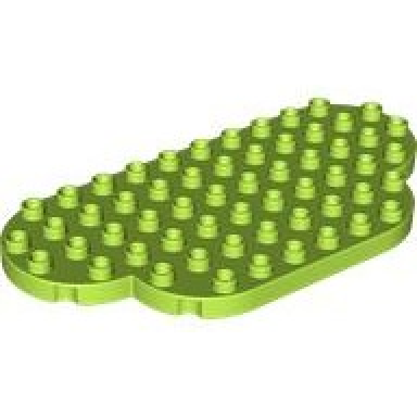 lime duplo plate 12 x 6 rounded corners with 2 2 x 2 corner cutouts