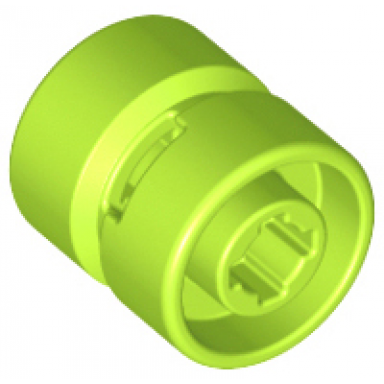 lime wheel 11mm d x 12mm hole notched for wheels holder pin