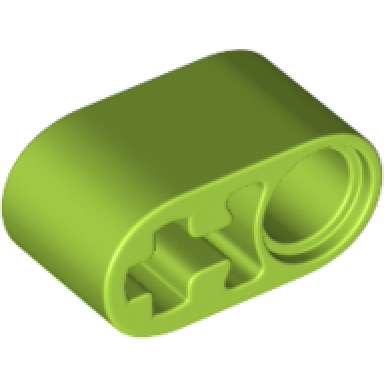 lime technic liftarm thick 1 x 2 - axle hole