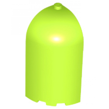 lime panel 3 x 3 x 6 corner convex with curved top
