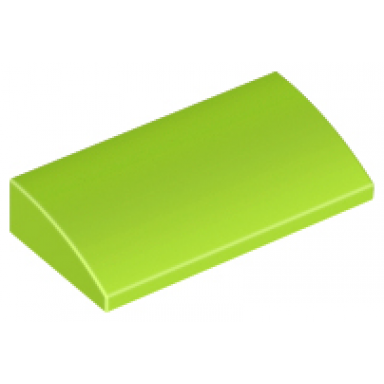 lime slope curved 2 x 4 x 2 3 without bottom tubes