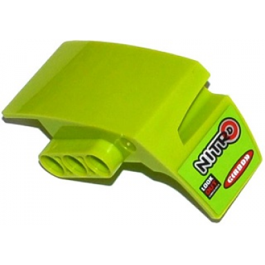 lime technic panel car mudguard left with nitro look out and girbon pattern sticker - set 42037