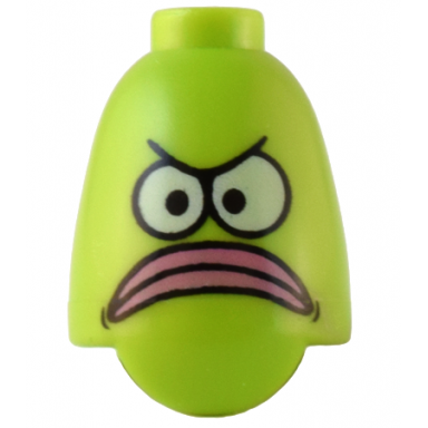 lime minifigure head modified spongebob bus driver pattern