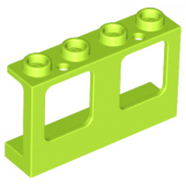 lime window 1 x 4 x 2 plane single top hole and single bottom hole for glass