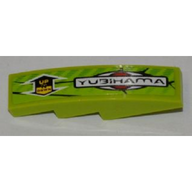 lime slope curved 4 x 1 with yubihama and double arrow with up n down pattern model left side sticker - set 8231