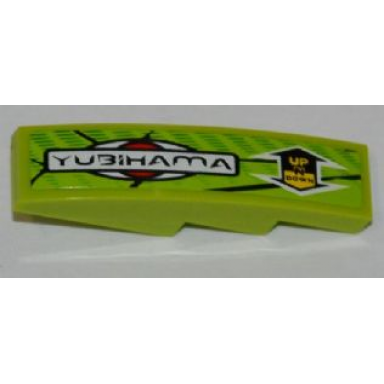 lime slope curved 4 x 1 with yubihama and double arrow with up n down pattern model right side sticker - set 8231
