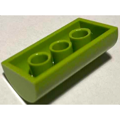 lime slope curved 2 x 4 double without groove