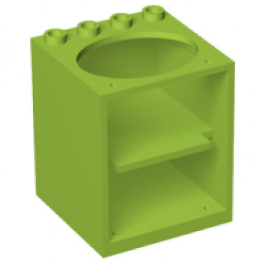 lime container cupboard 4 x 4 x 4 with elliptical hole for sink