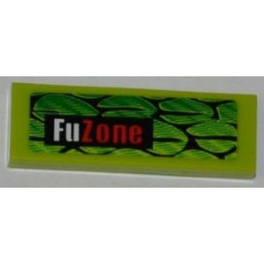 lime tile 1 x 3 with scales and fuzone pattern model right side sticker - set 8231
