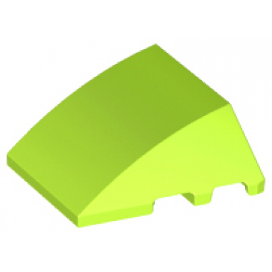 lime wedge 4 x 3 triple curved no studs