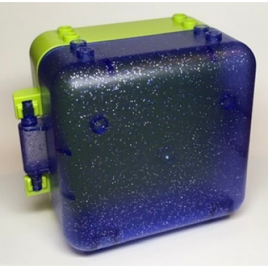 lime container box 3 x 8 x 6 2 3 with glitter trans-purple front 64454 64462