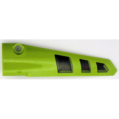 lime technic panel fairing 5 long smooth side a with black air vent grilles pattern sticker - set 42080