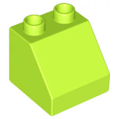 lime duplo brick 2 x 2 x 1 1 2 slope 45