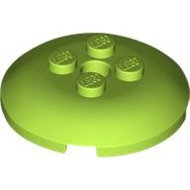 lime brick round 4 x 4 x 2 3 dome top with hole