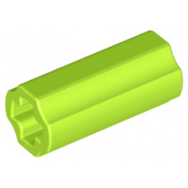 lime technic axle connector 2l smooth with x hole orientation