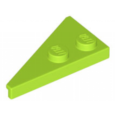 lime wedge plate 4 x 2 right pointed