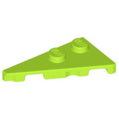 lime wedge plate 4 x 2 left pointed