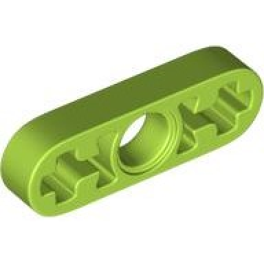 lime technic liftarm thin 1 x 3 - axle holes