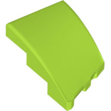 lime wedge 3 x 2 left no studs