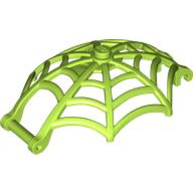 lime minifigure weapon spider web large hemisphere shape with bar handle and clips