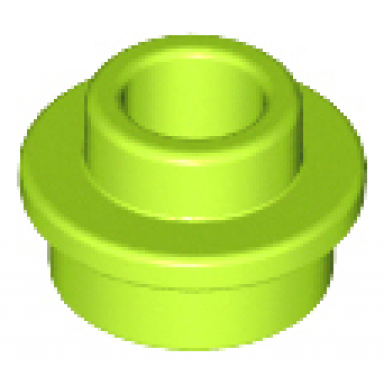 lime plate round 1 x 1 with open stud