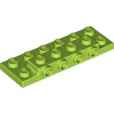lime plate modified 2 x 6 x 2 3 with 4 studs on side