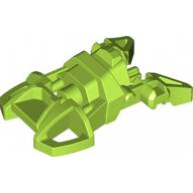 lime bionicle foot small with axle connector