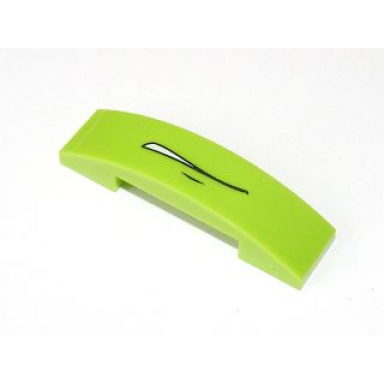 lime slope curved 4 x 1 x 2 3 double with mouth slightly open pattern