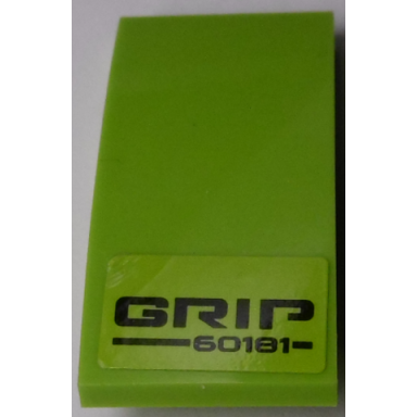 lime slope curved 4 x 2 with grip 60181 pattern sticker - set 60181