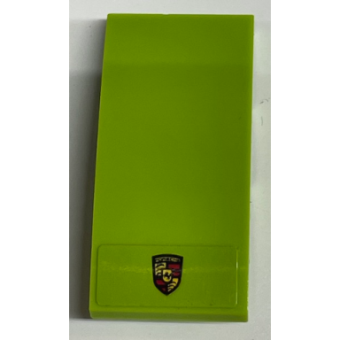 lime slope curved 4 x 2 with porsche emblem pattern sticker - set 75888