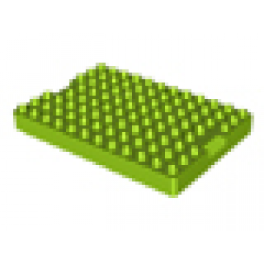 lime duplo brick 8 x 12 with 1 x 2 indentations on ends container top
