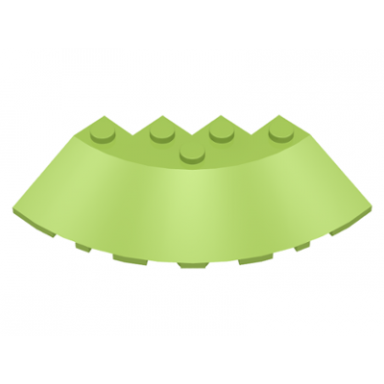 lime brick round corner 6 x 6 with slope 33 edge facet cutout